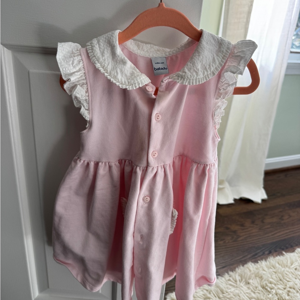 Pink Ruffled Kids Dress